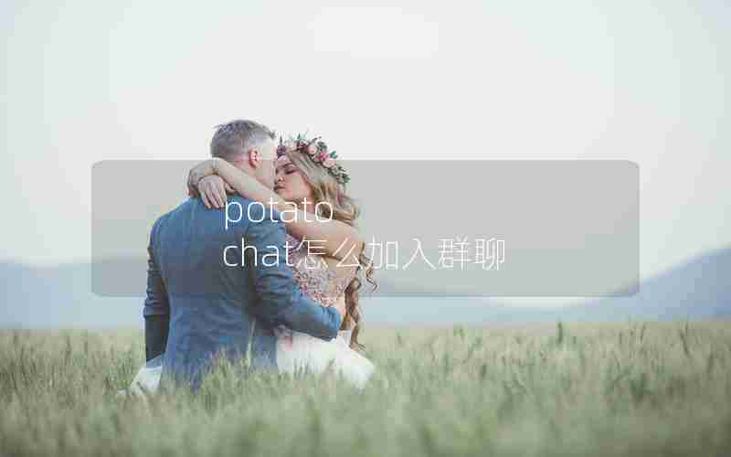 potato chat怎么加入群聊