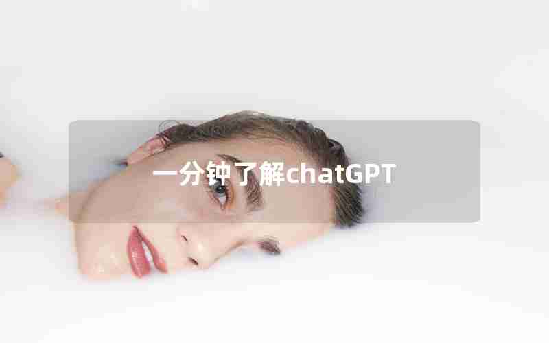 一分钟了解chatGPT