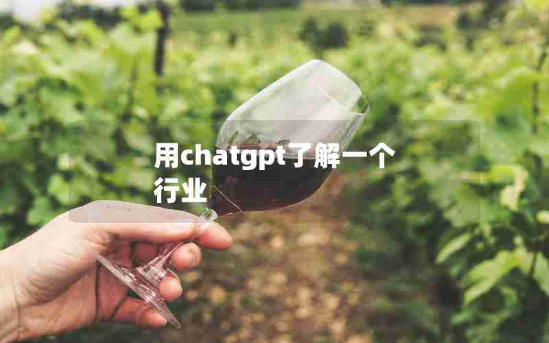 用chatgpt了解一个行业