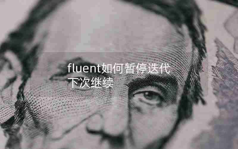 fluent如何暂停迭代下次继续