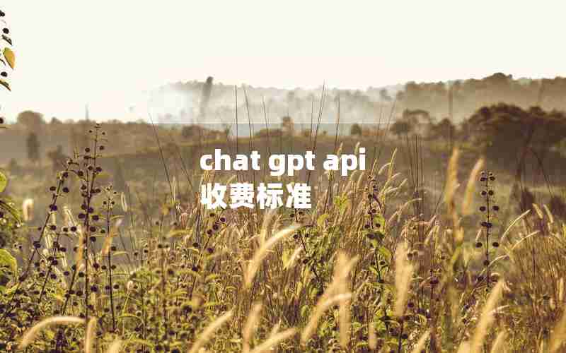 chat gpt api 收费标准