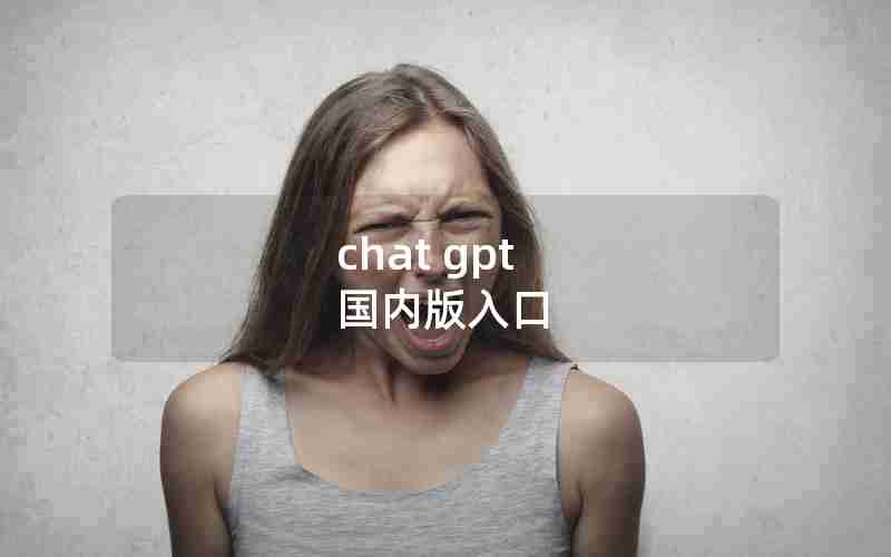 chat gpt 国内版入口