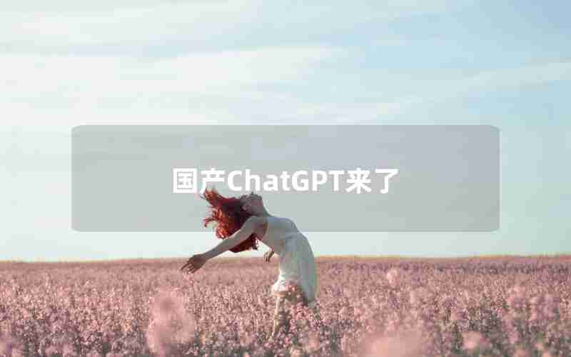 国产ChatGPT来了