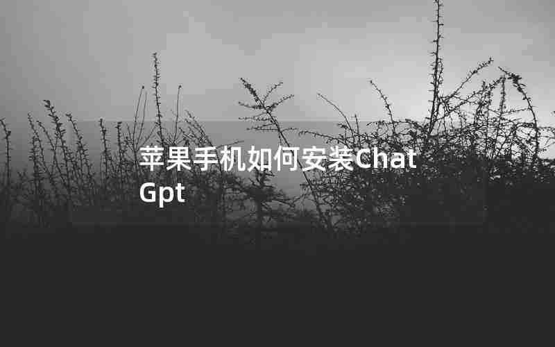 苹果手机如何安装ChatGpt