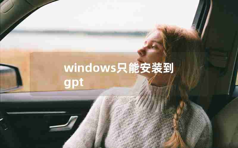 windows只能安装到gpt