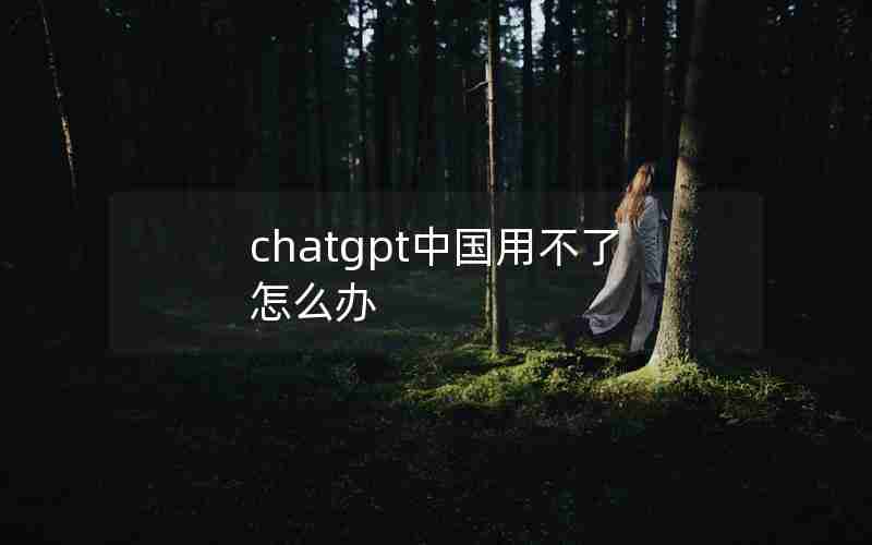 chatgpt中国用不了怎么办