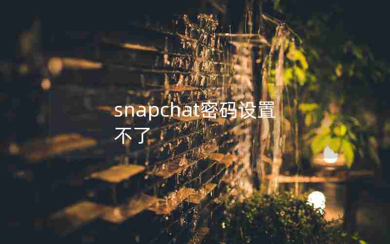 snapchat密码设置不了