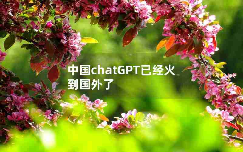 中国chatGPT已经火到国外了