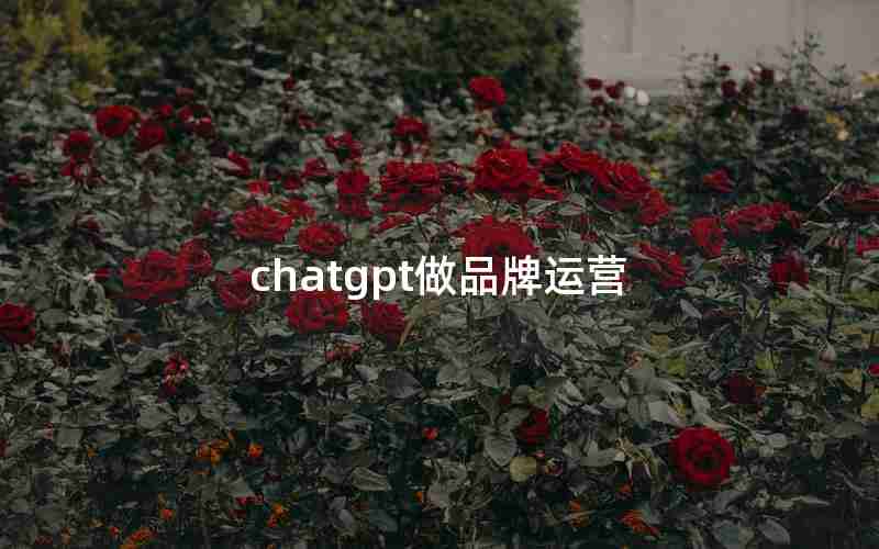 chatgpt做品牌运营