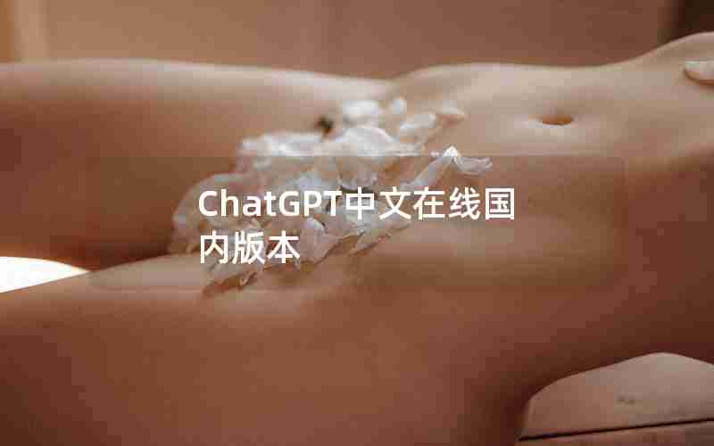 ChatGPT中文在线国内版本