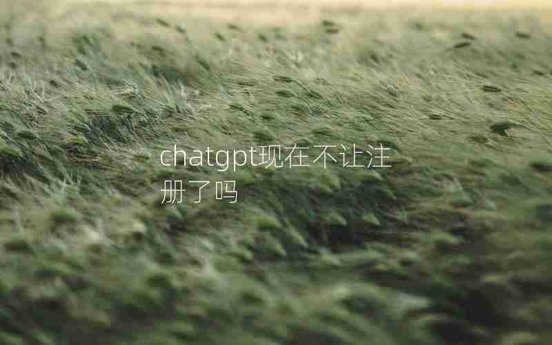 chatgpt现在不让注册了吗