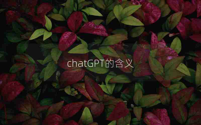 chatGPT的含义