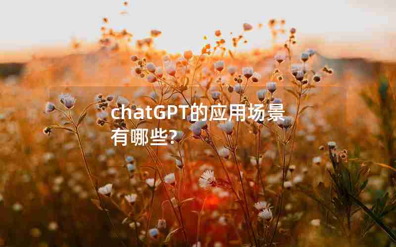 chatGPT的应用场景有哪些?