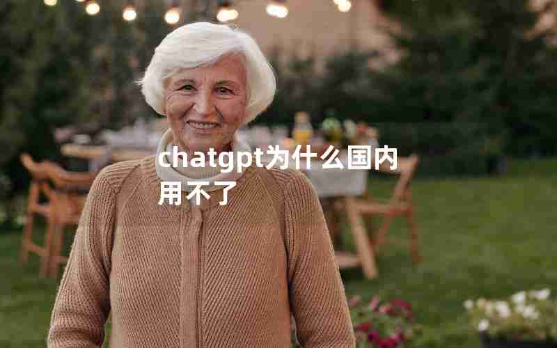 chatgpt为什么国内用不了