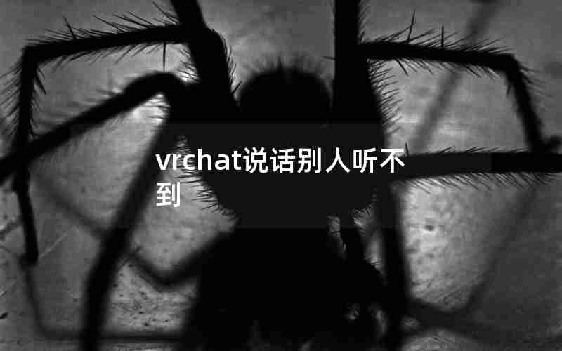 vrchat说话别人听不到