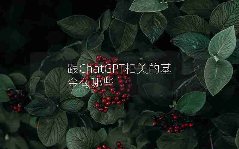 跟ChatGPT相关的基金有哪些