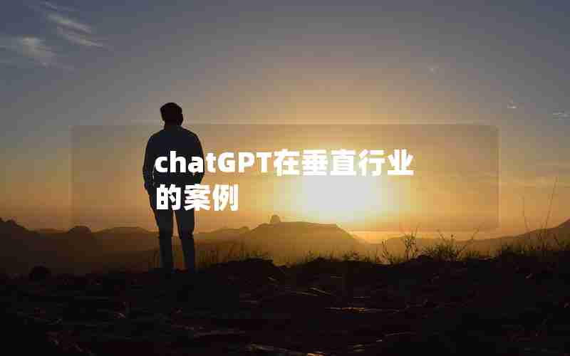 chatGPT在垂直行业的案例