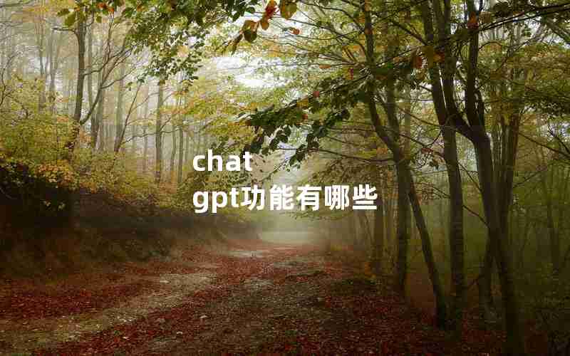 chat gpt功能有哪些