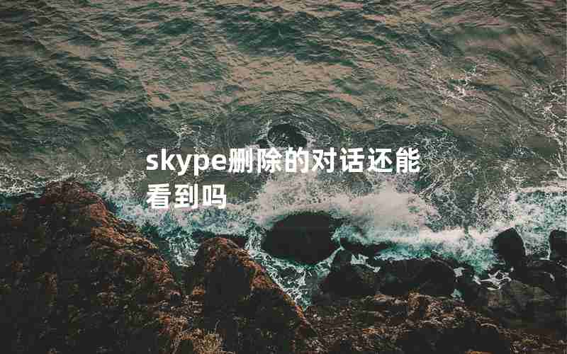 skype删除的对话还能看到吗