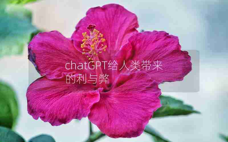 chatGPT给人类带来的利与弊