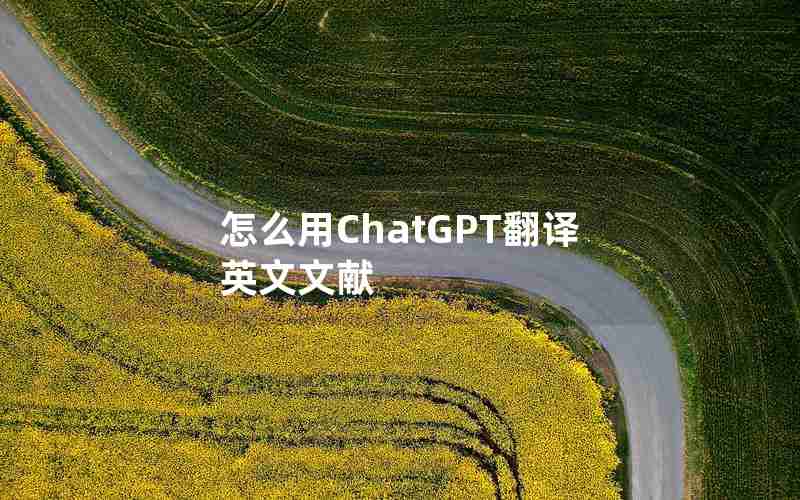 怎么用ChatGPT翻译英文文献