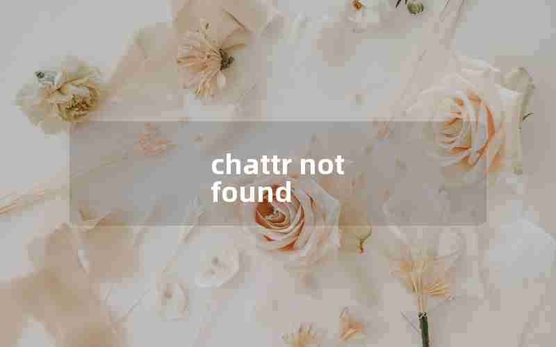 chattr not found