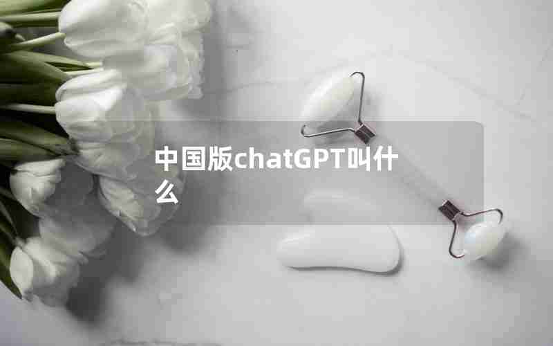 中国版chatGPT叫什么