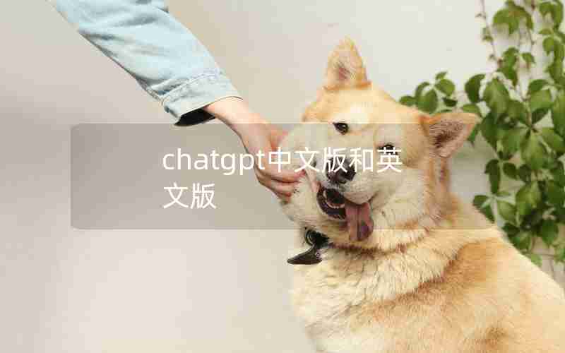 chatgpt中文版和英文版