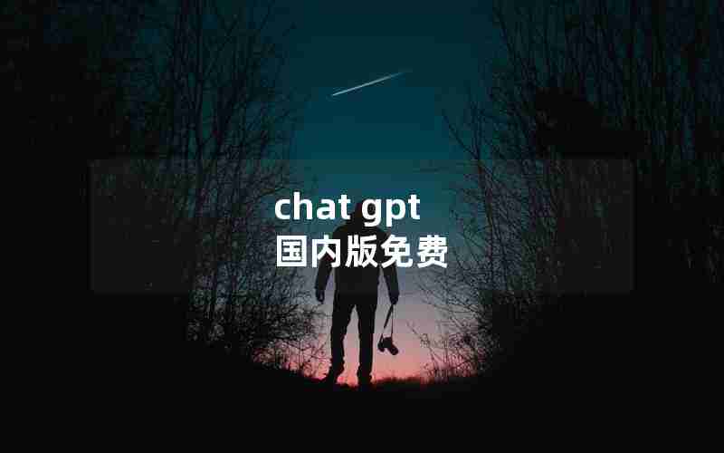 chat gpt 国内版免费