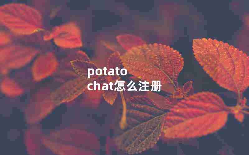 potato chat怎么注册