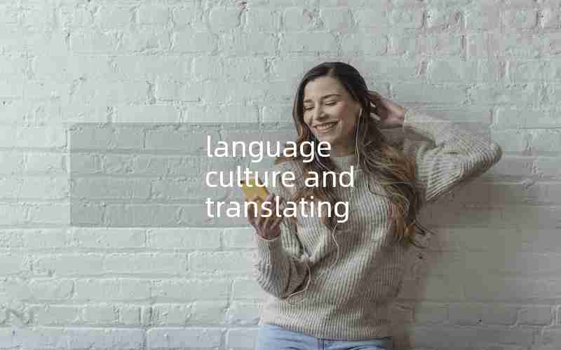 language culture and translating