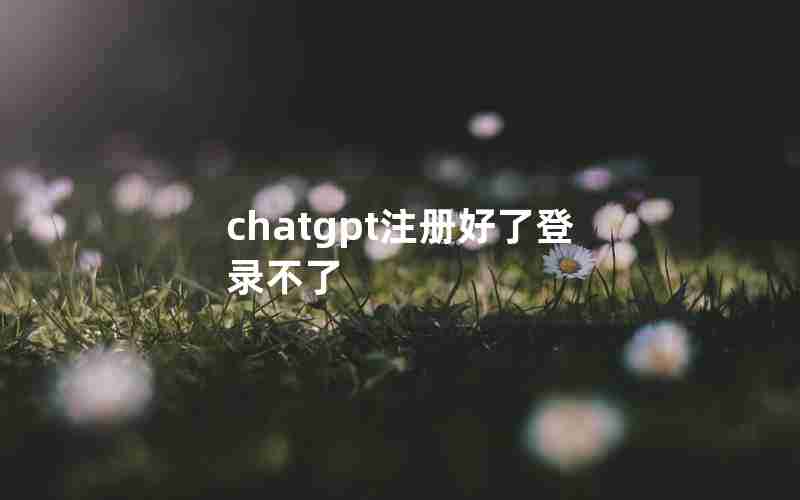 chatgpt注册好了登录不了