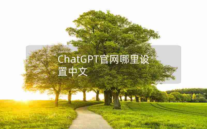 ChatGPT官网哪里设置中文