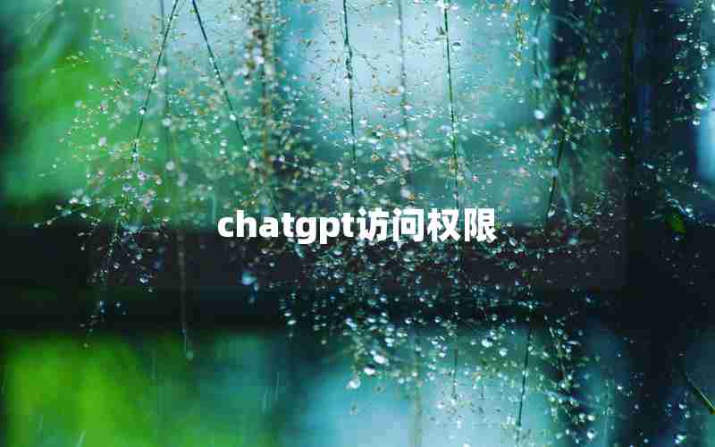 chatgpt访问权限