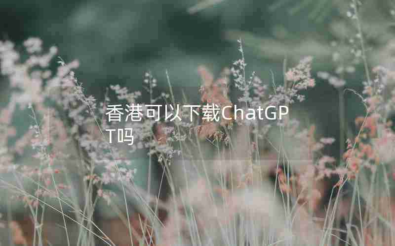 香港可以下载ChatGPT吗