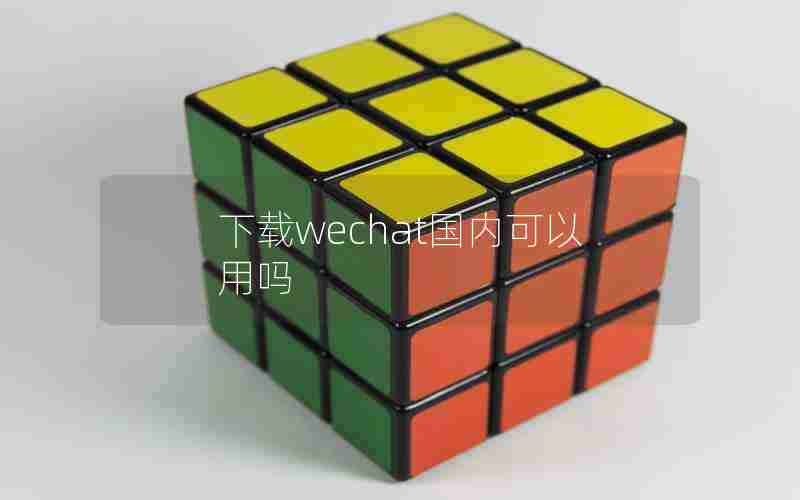 下载wechat国内可以用吗