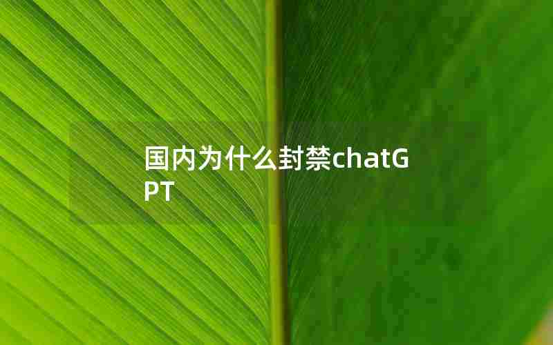 国内为什么封禁chatGPT