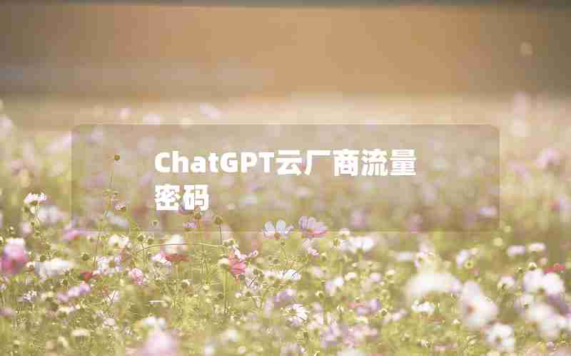 ChatGPT云厂商流量密码