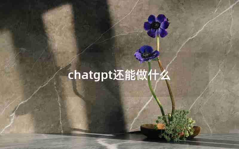 chatgpt还能做什么