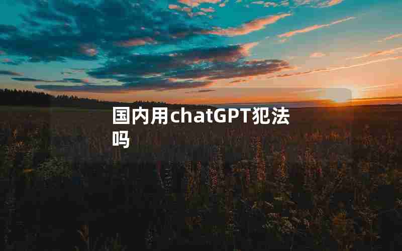 国内用chatGPT犯法吗