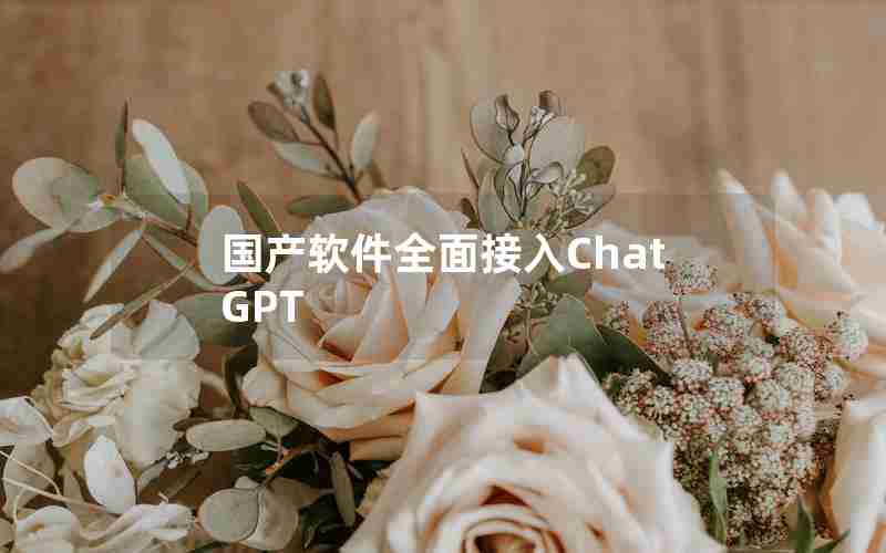 国产软件全面接入ChatGPT