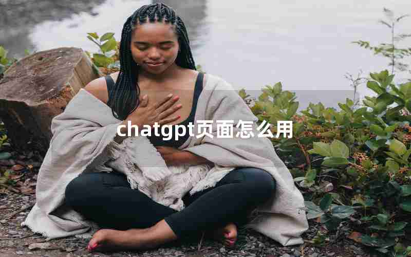 chatgpt页面怎么用