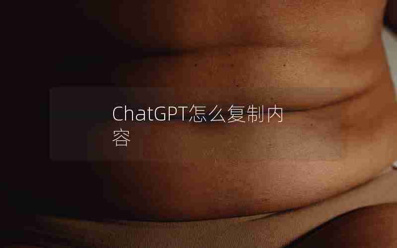 ChatGPT怎么复制内容