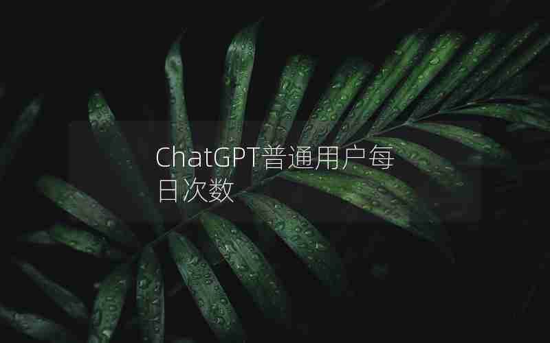 ChatGPT普通用户每日次数