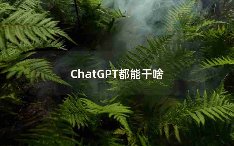 ChatGPT都能干啥