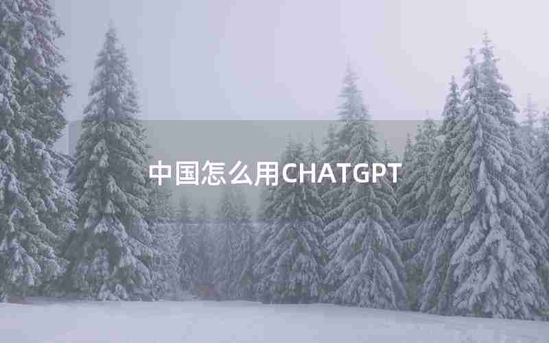 中国怎么用CHATGPT