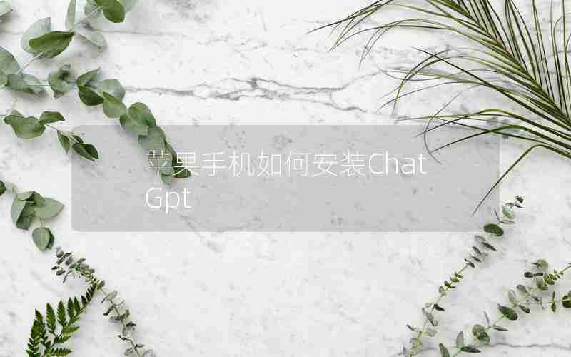 苹果手机如何安装ChatGpt