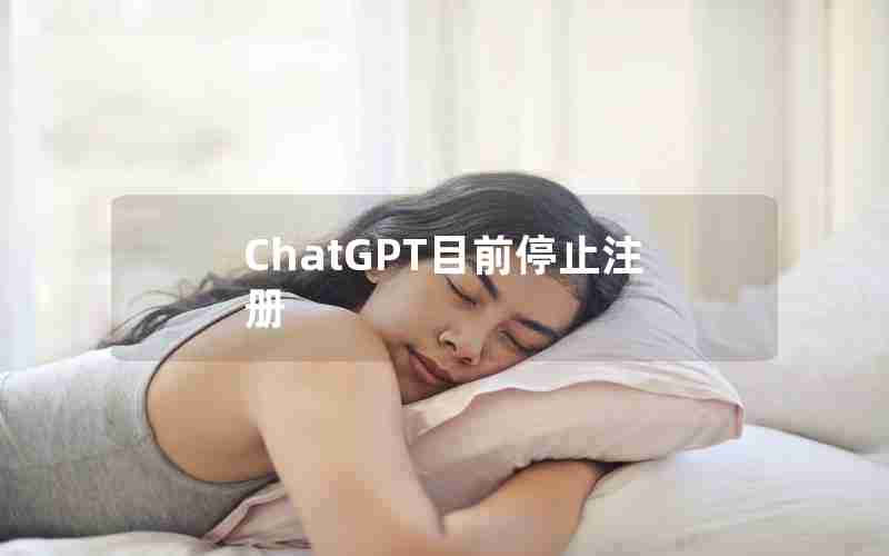 ChatGPT目前停止注册