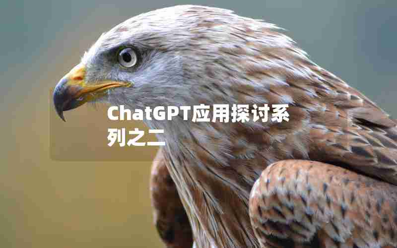 ChatGPT应用探讨系列之二