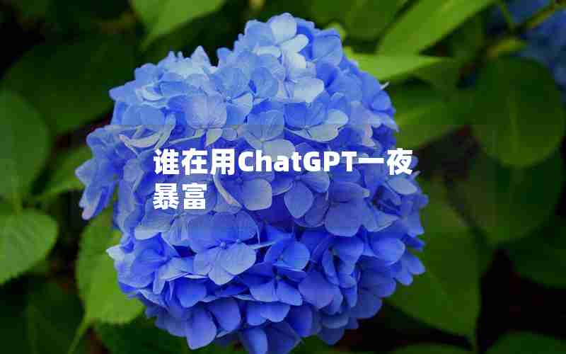 谁在用ChatGPT一夜暴富